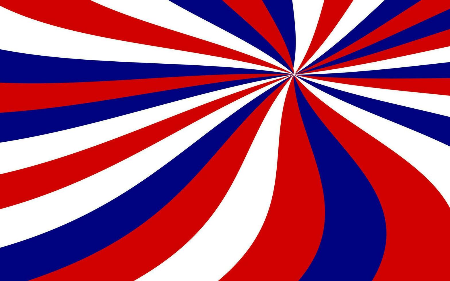 Sunray with red white blue flag colors Background. United State of America, France, Thailand, New Zealand, Netherlands, British, Great Britain, and Australia. vector