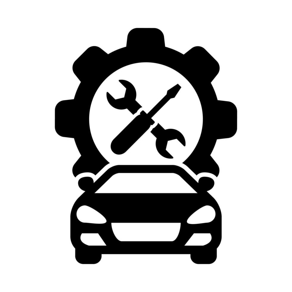 Auto repair icon vectot. Car repair illustration sign. workshop symbol or logo. vector