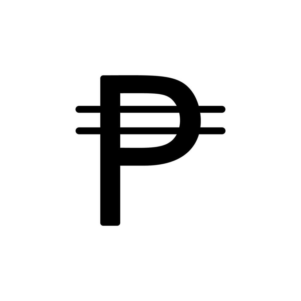 sign of the Cuban Peso vector icon illustration