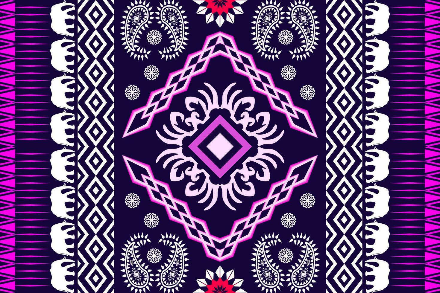 Ikat Figure aztec embroidery style. Geometric ethnic oriental traditional art pattern.Design for ethnic background,wallpaper,fashion,clothing,wrapping,fabric,element,sarong,graphic,vector illustration vector