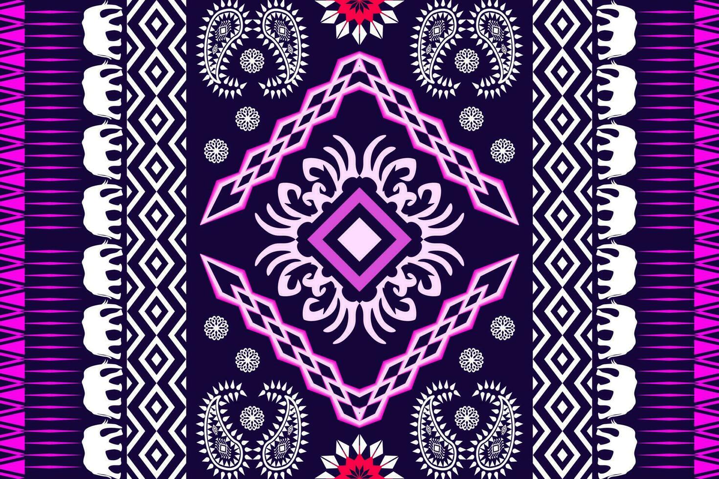 Ikat Figure aztec embroidery style. Geometric ethnic oriental traditional art pattern.Design for ethnic background,wallpaper,fashion,clothing,wrapping,fabric,element,sarong,graphic,vector illustration vector