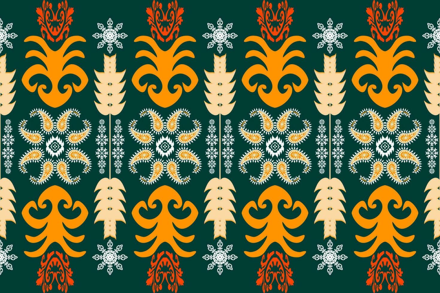 Ikat Figure aztec embroidery style. Geometric ethnic oriental traditional art pattern.Design for ethnic background,wallpaper,fashion,clothing,wrapping,fabric,element,sarong,graphic,vector illustration vector