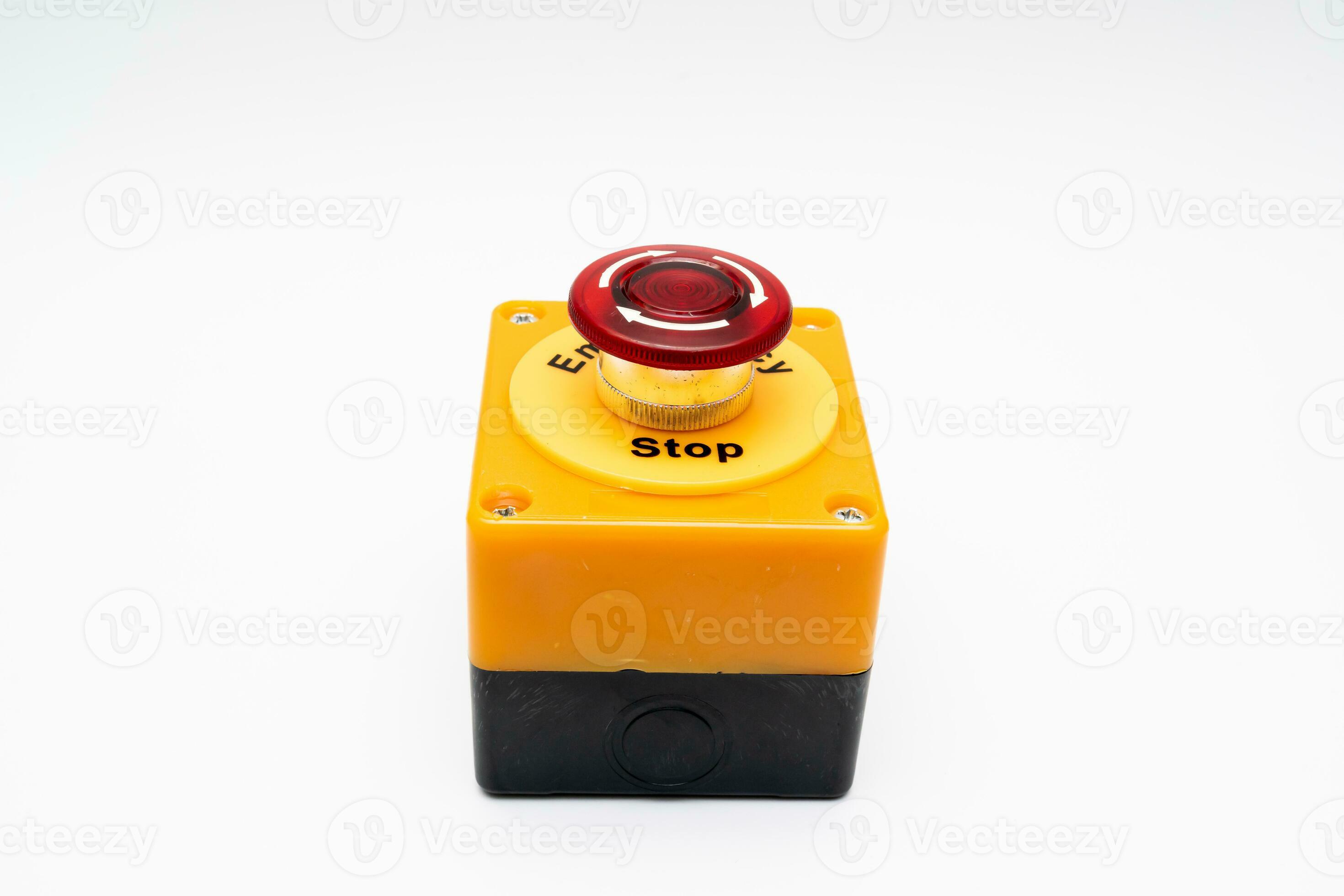 emergency stop button. Big Red emergency button or stop button for