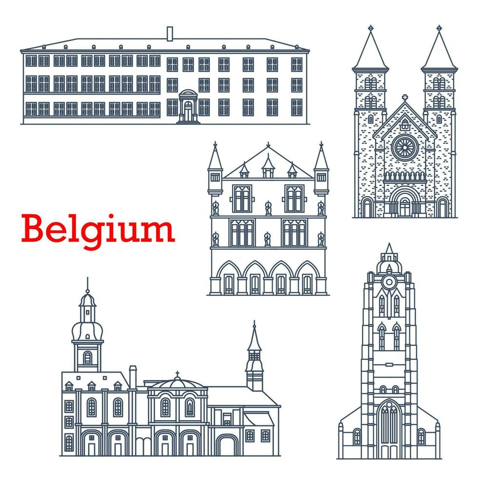 Luxembourg landmark travel architecture Echternach vector