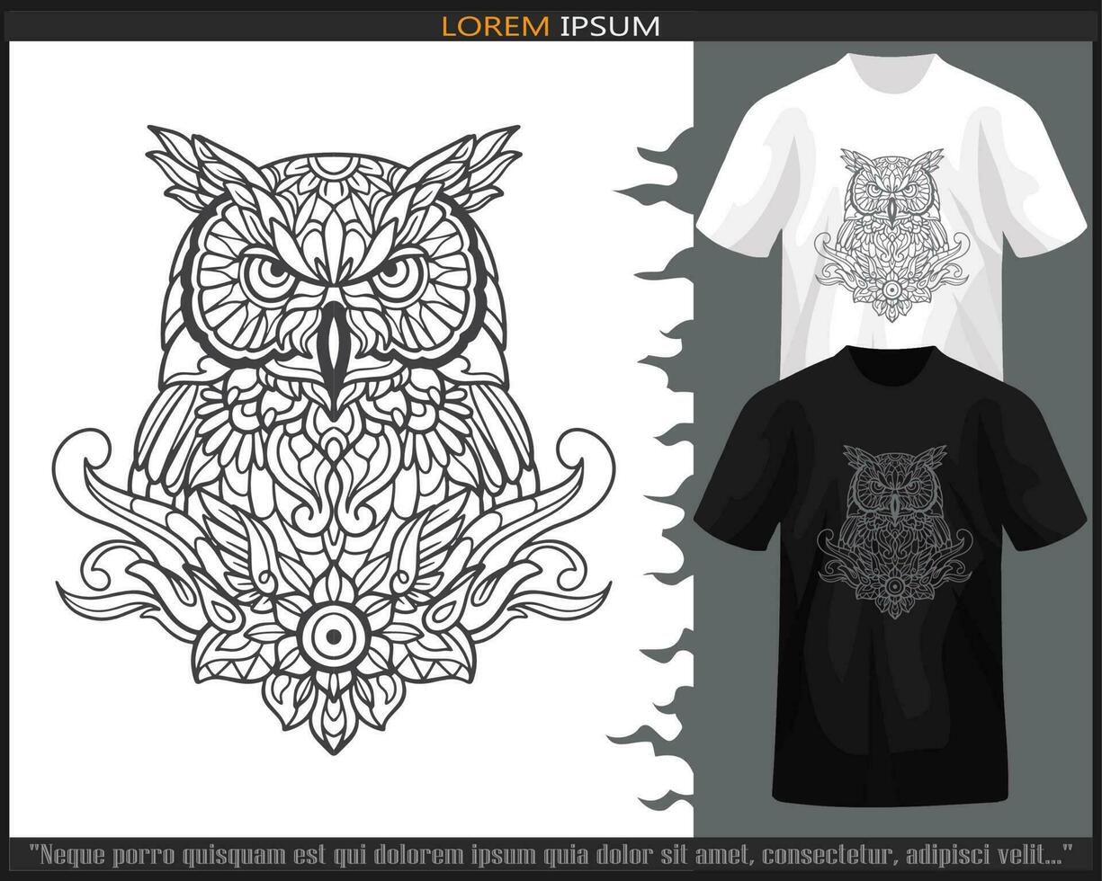 Owl bird mandala arts vector