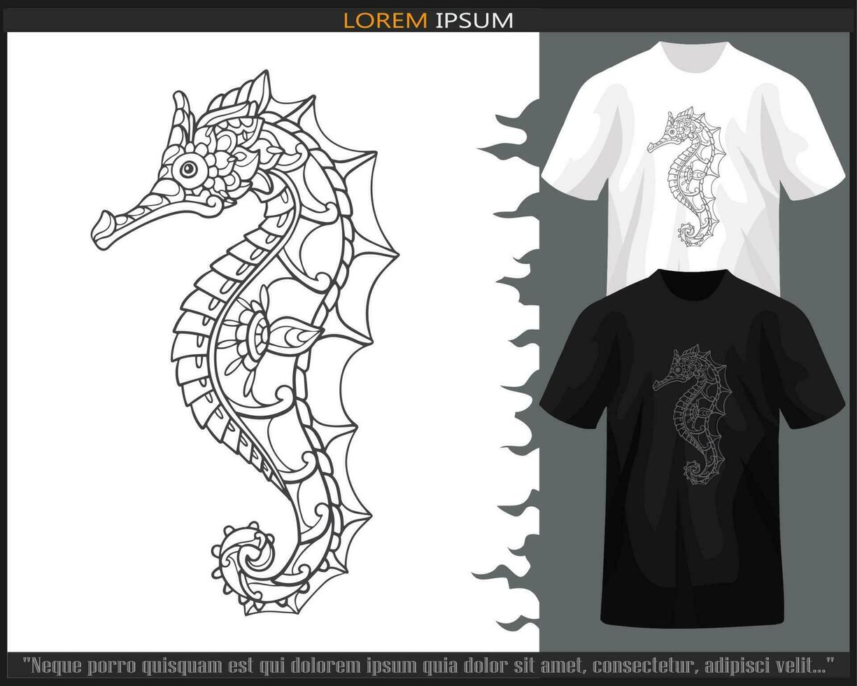 seahorse mandala arts vector