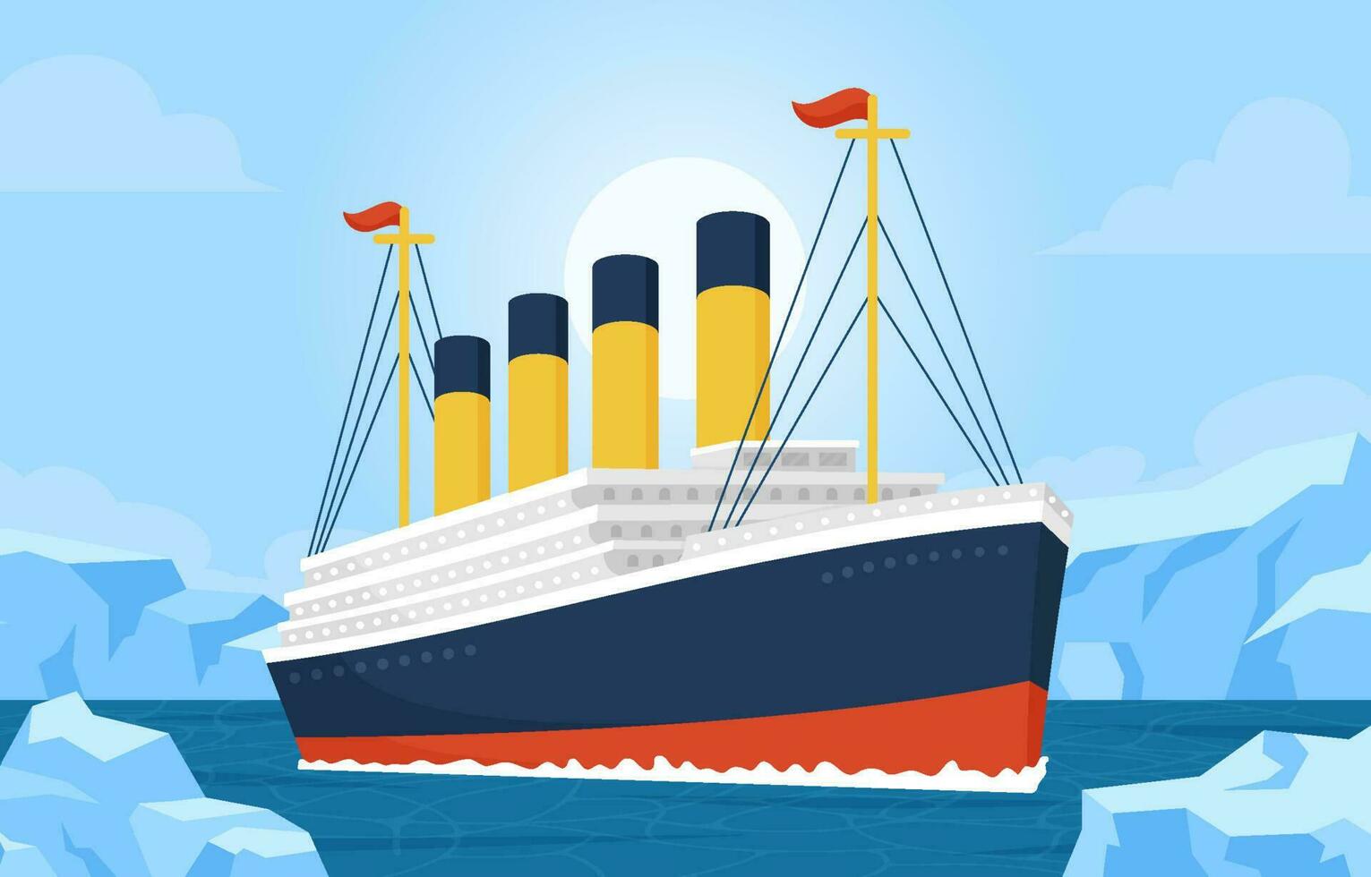 Titanic Tragedy Remembrance Concept vector