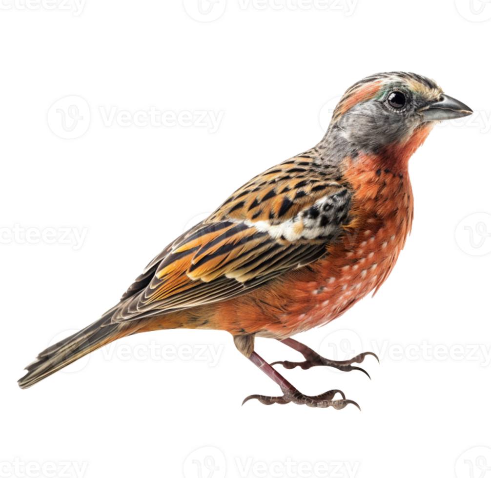 Sparrow in red in png