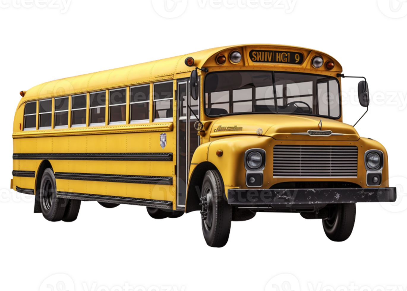 colegio autobús en amarillo color en png