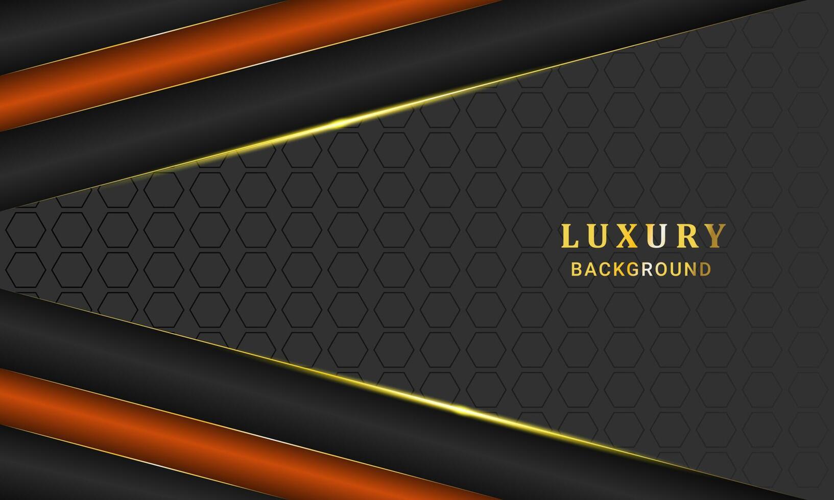 Luxury Dark Orange and gold colour modern abstract background for social media design vector. vector