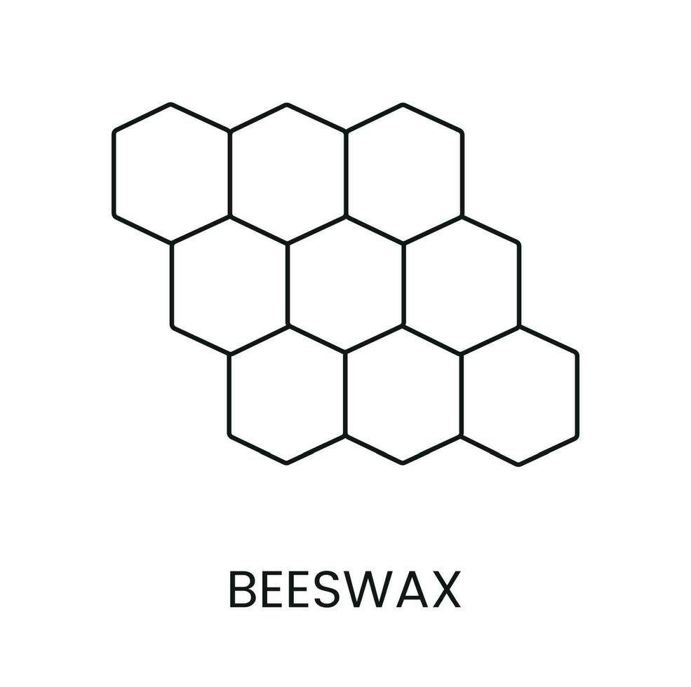 Bees wax or honeycomb bees icon line in vector, illustration of beekeeping product. vector