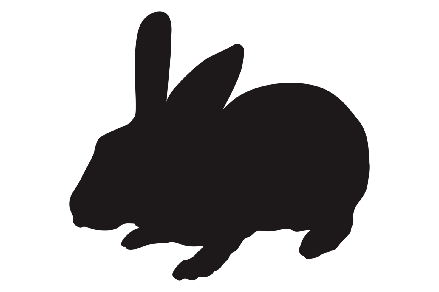 Rabbit Silhouette With Transparent Background png
