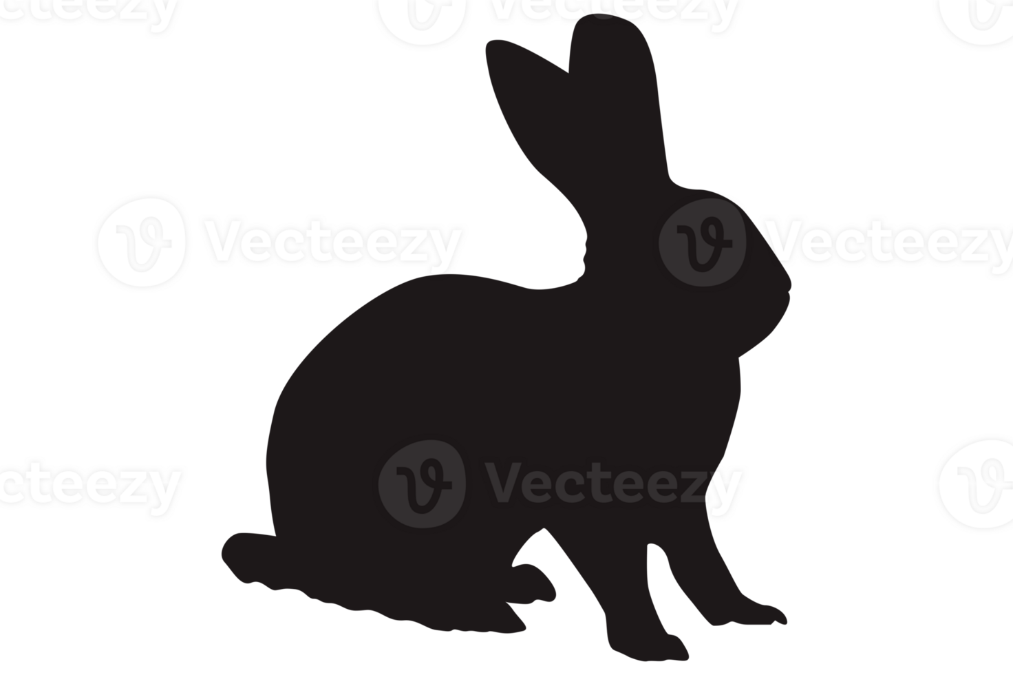 Rabbit Silhouette With Transparent Background png