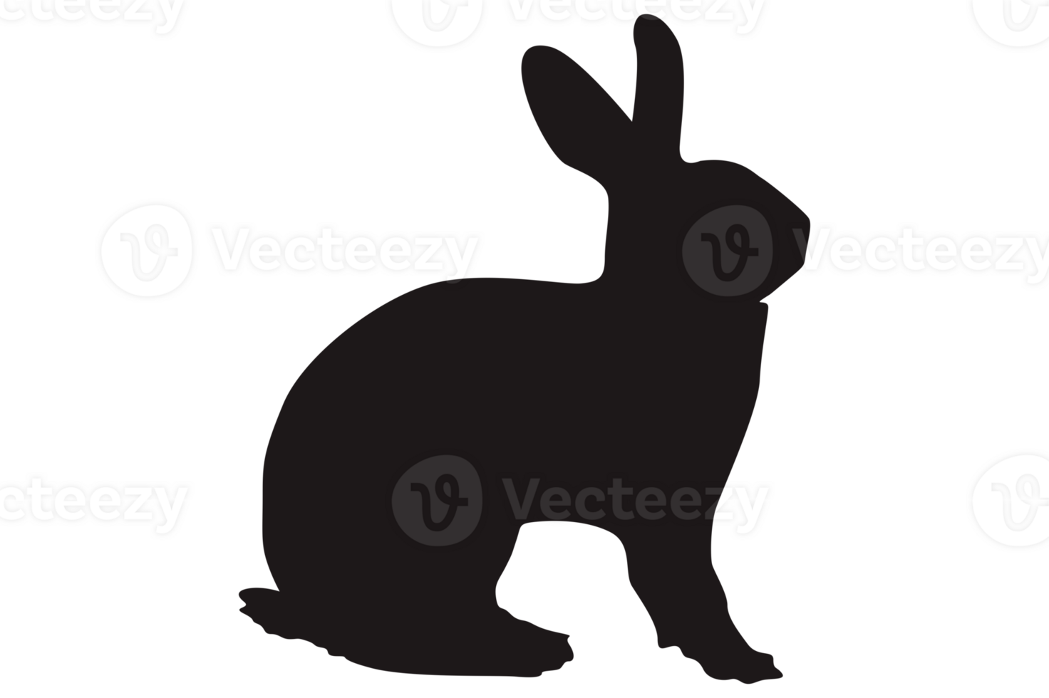 Rabbit Silhouette With Transparent Background png