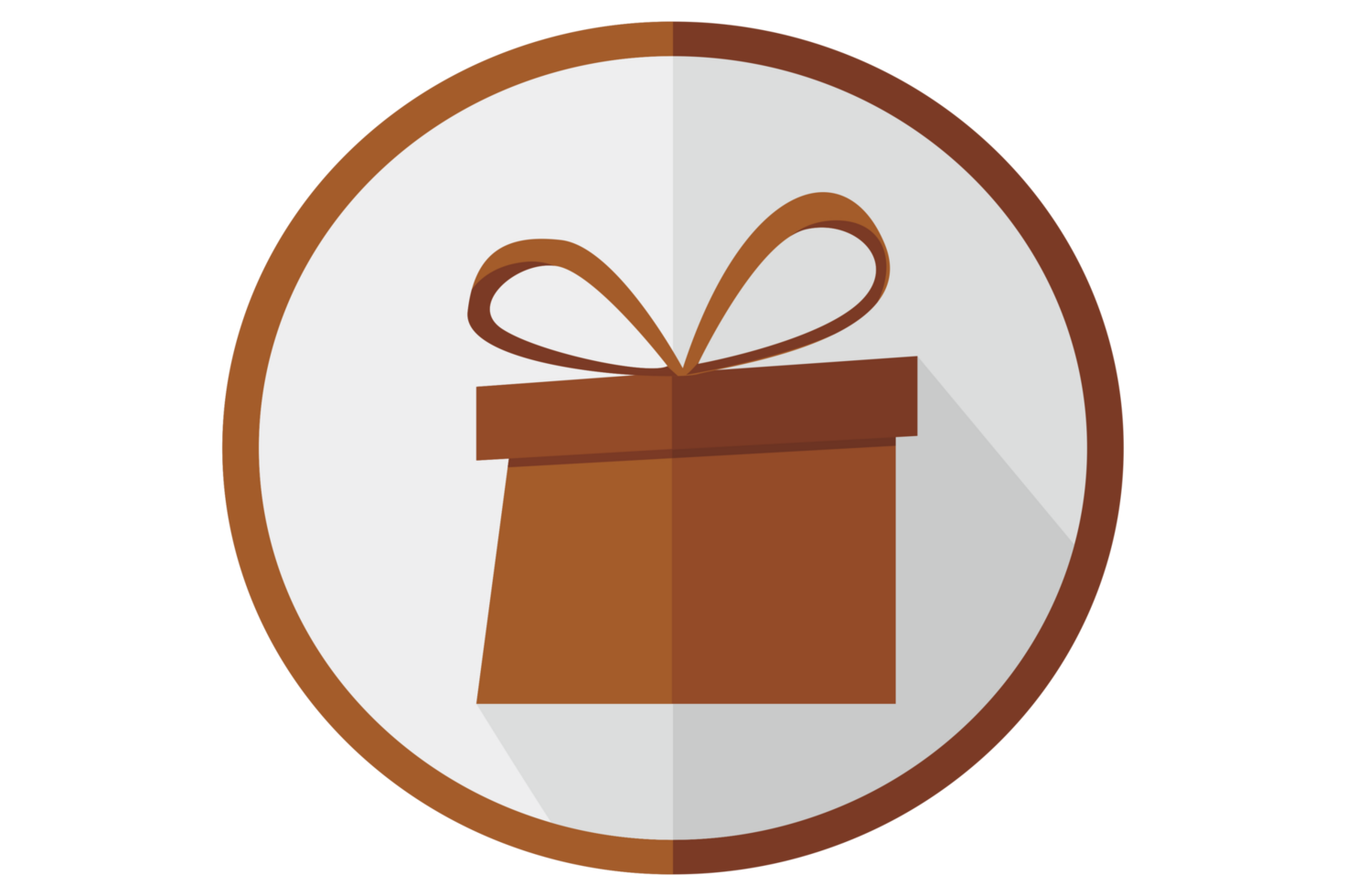 Flat Gift Box icon With Transparent Background png