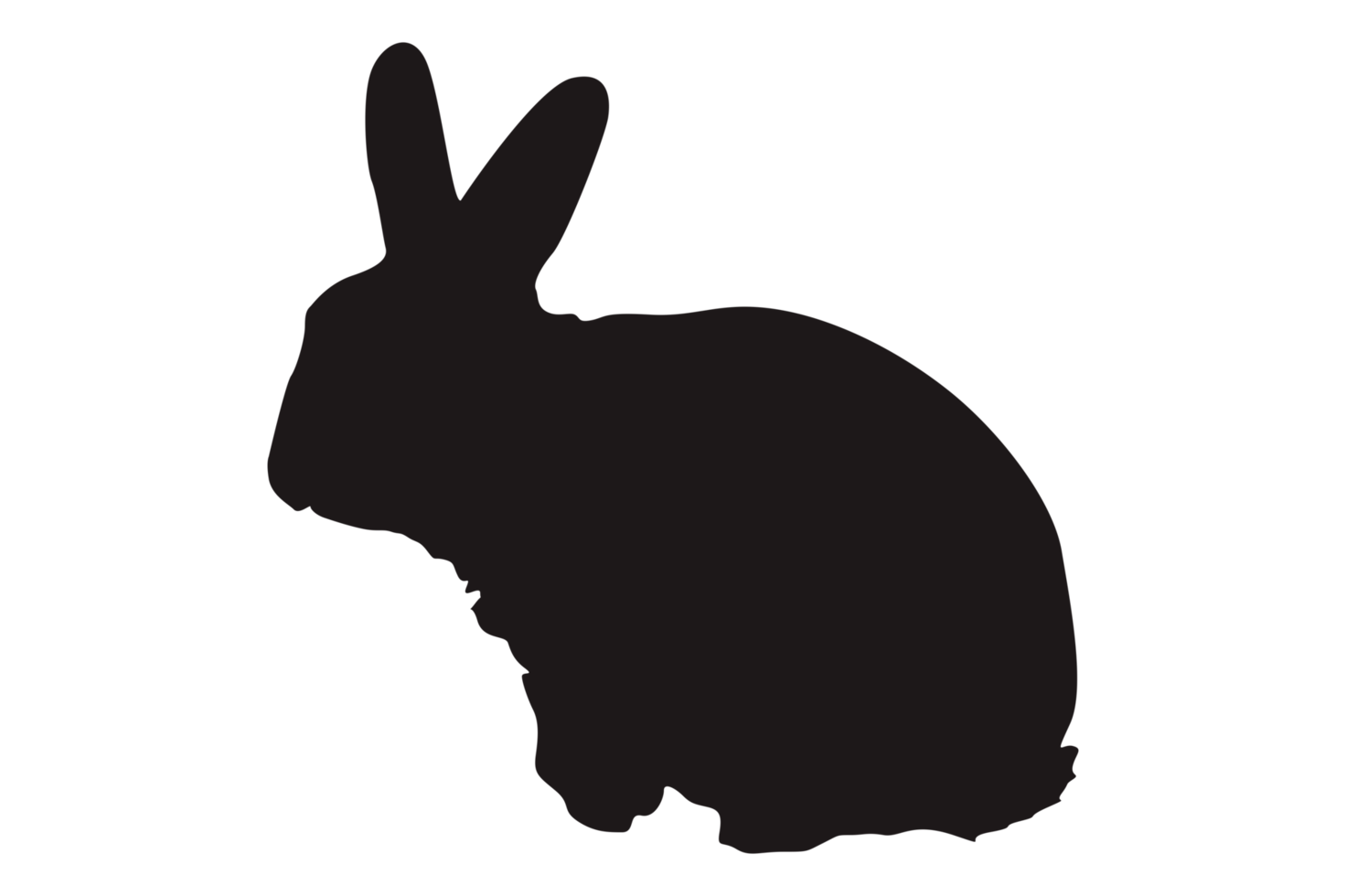 Rabbit Silhouette With Transparent Background png