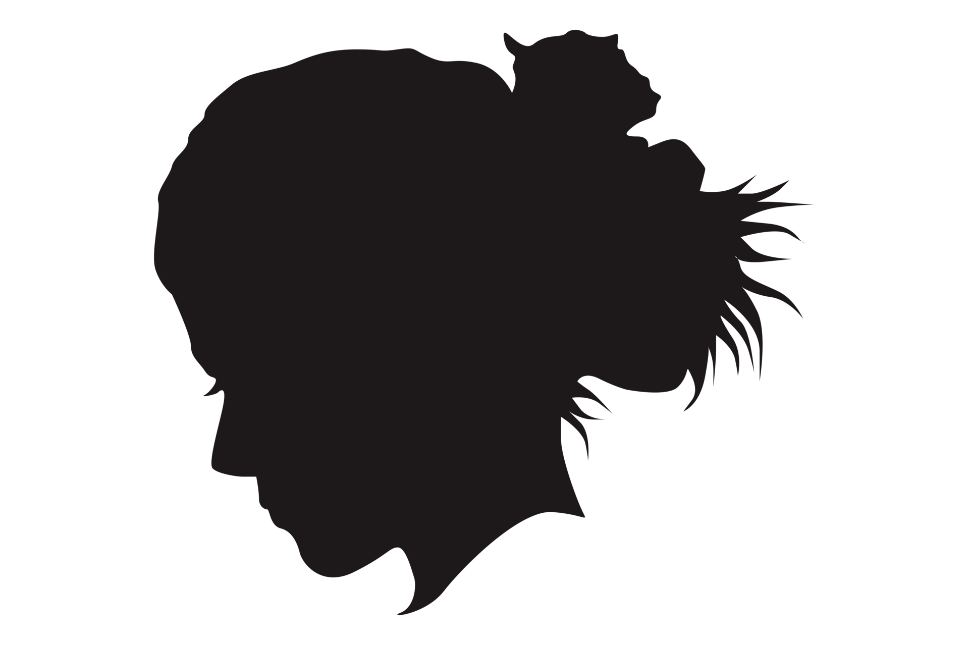 Woman Head Silhouette With Transparent Background 23629744 PNG