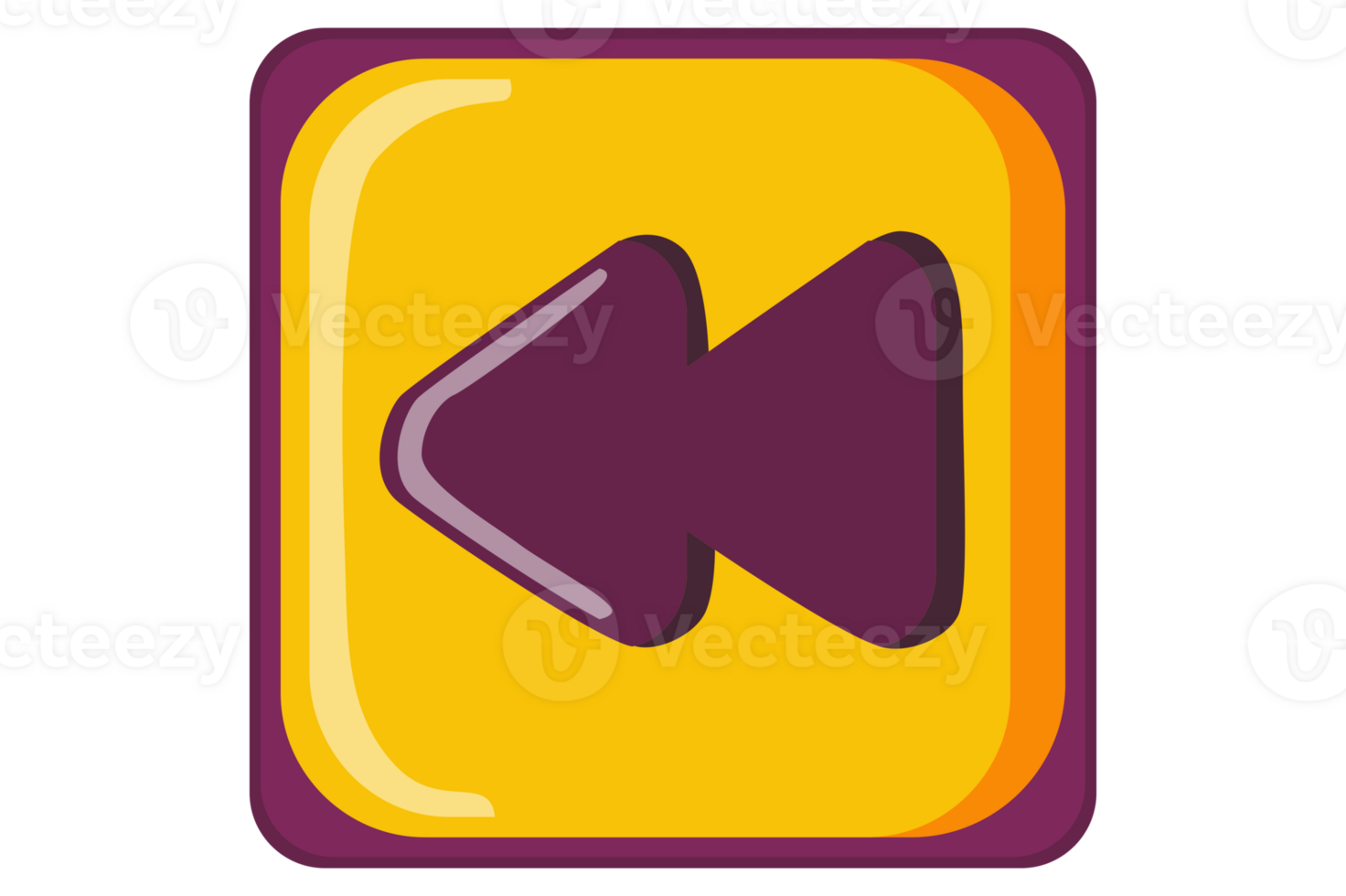 Music and Video Player button - Rewind Button png