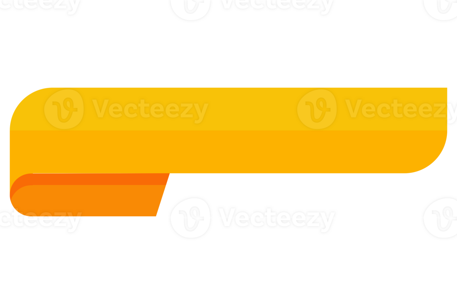 Yellow Flat Text Box Button Element With Transparent Background png