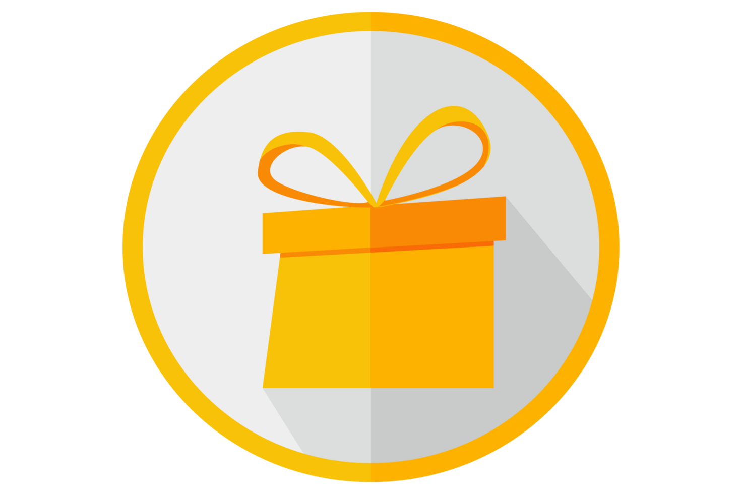 Flat Gift Box icon With Transparent Background png