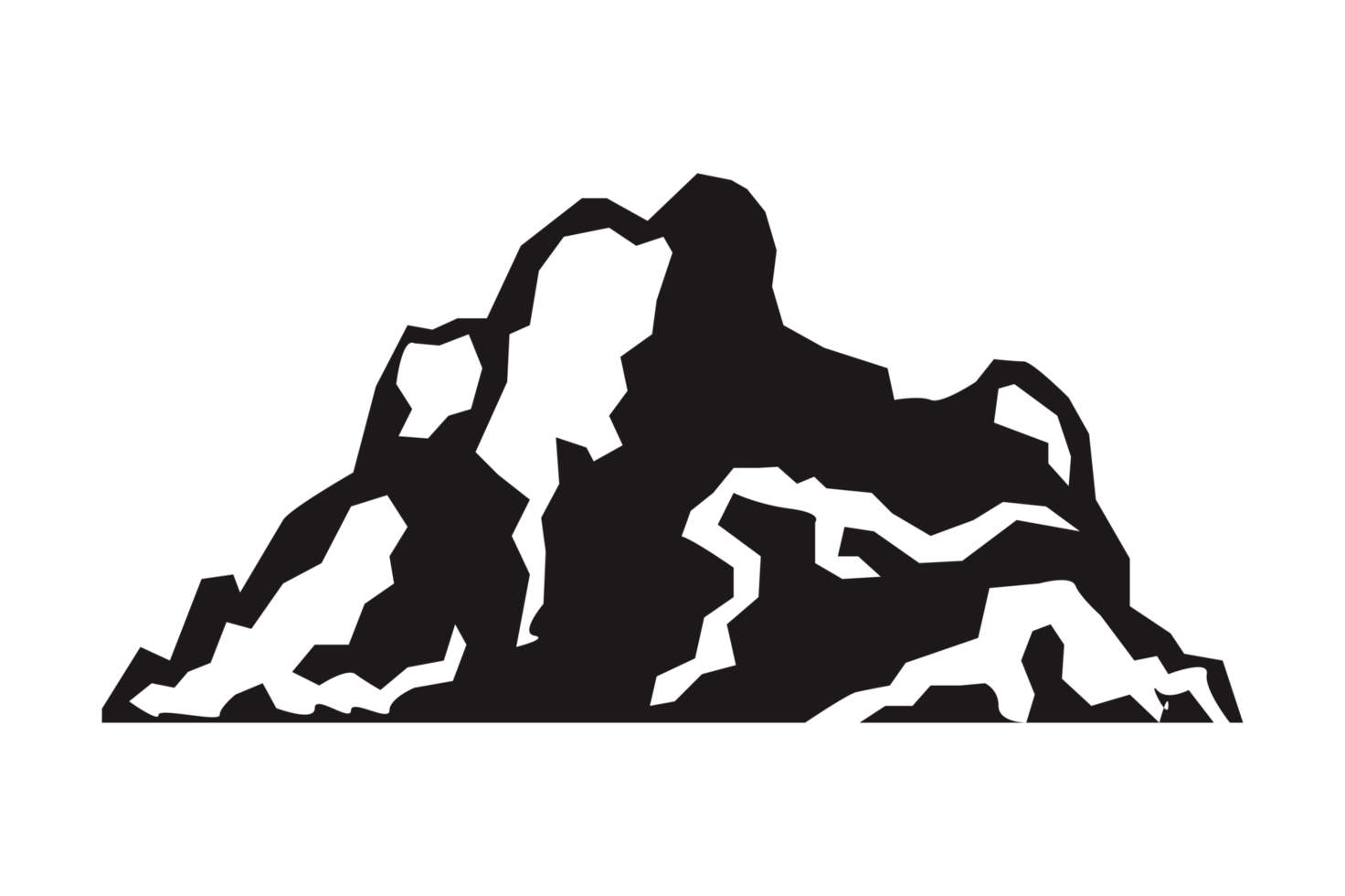 Mountain Line Art With Transparent Background png