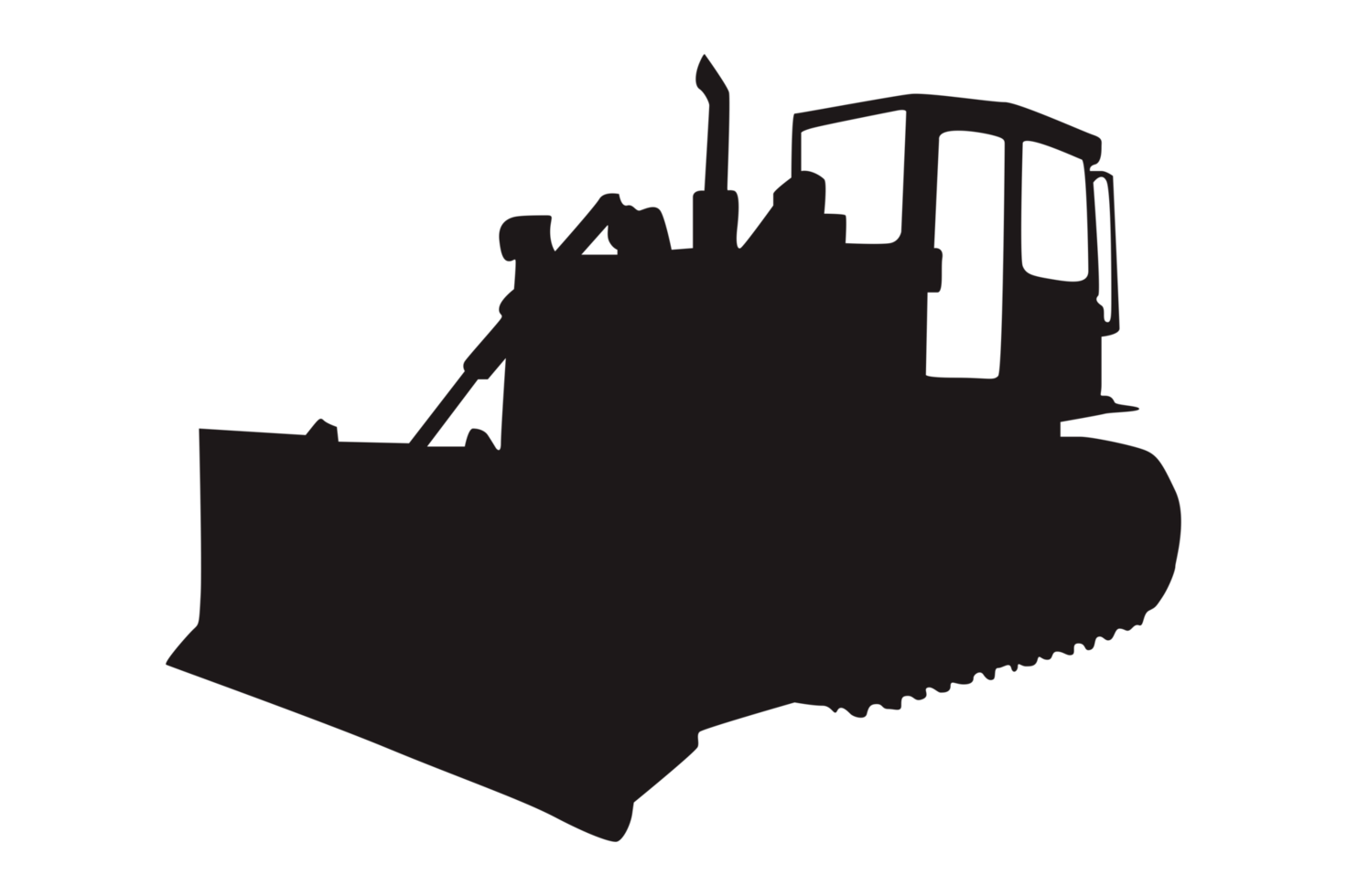 Silhouettes Of Heavy Construction Vehicles On Transparent Background png