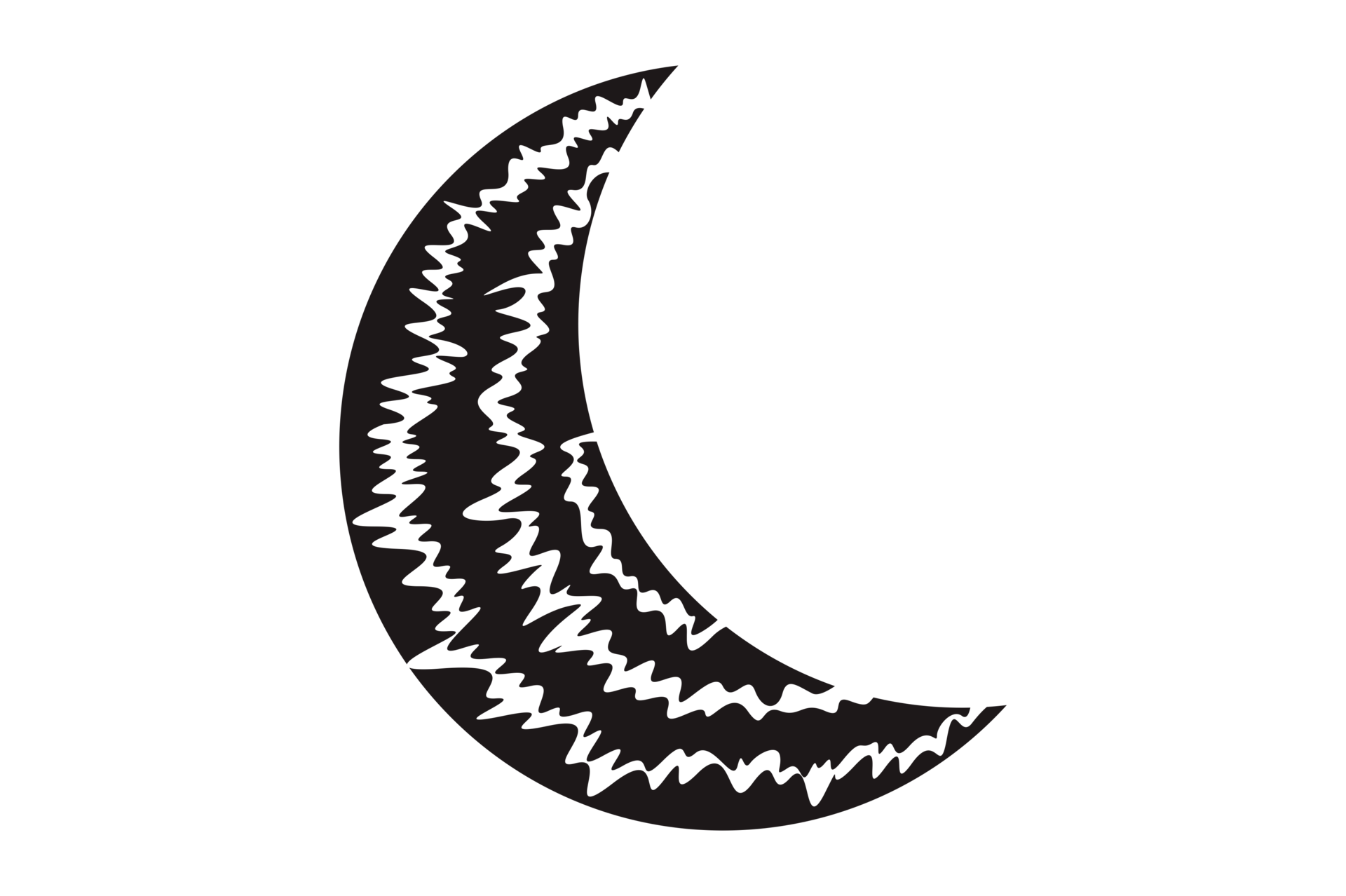 Crescent Moon Silhouette Transparent Background, Moon Silhouette