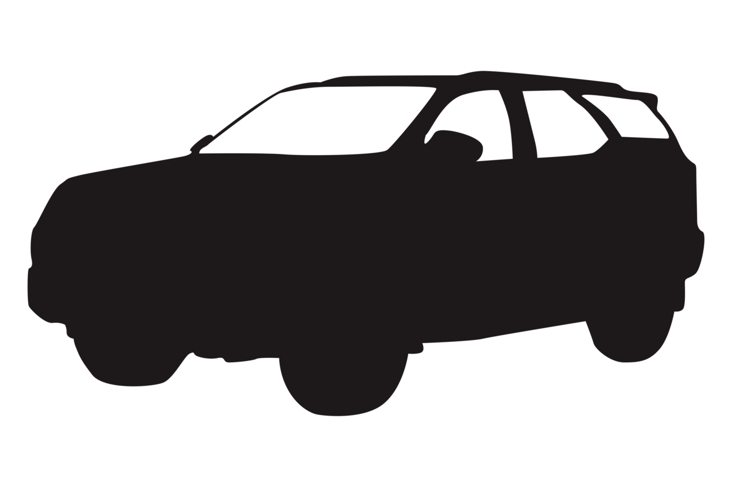 auto silhouet met transparant achtergrond png
