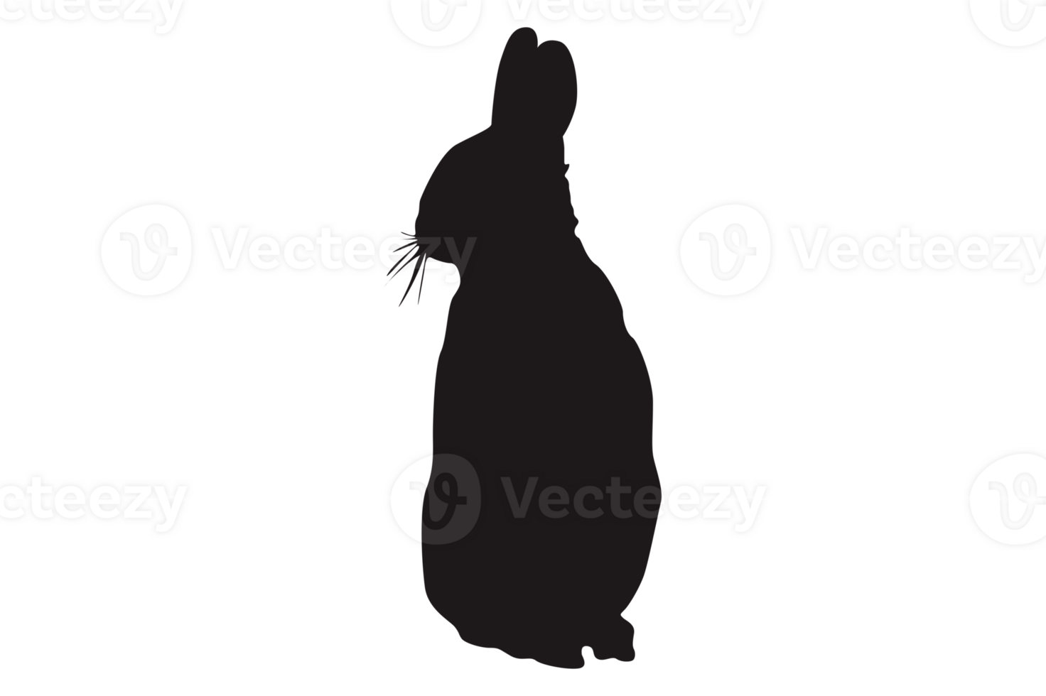 Rabbit Silhouette With Transparent Background png