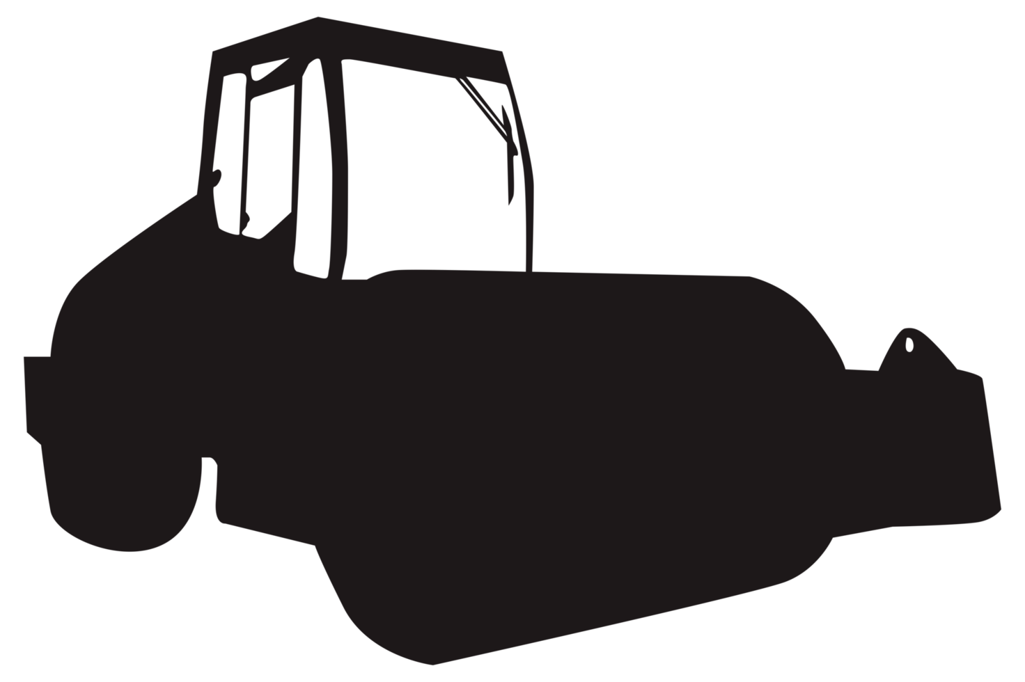 Silhouettes Of Heavy Construction Vehicles On Transparent Background png