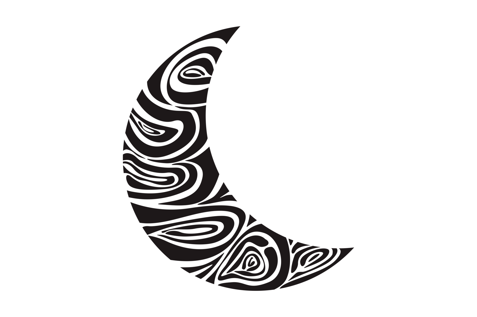 Black Crescent Moon Ornament On Transparent Background 23630237 PNG