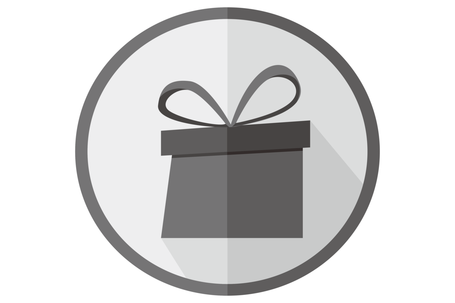 Flat Gift Box icon With Transparent Background png
