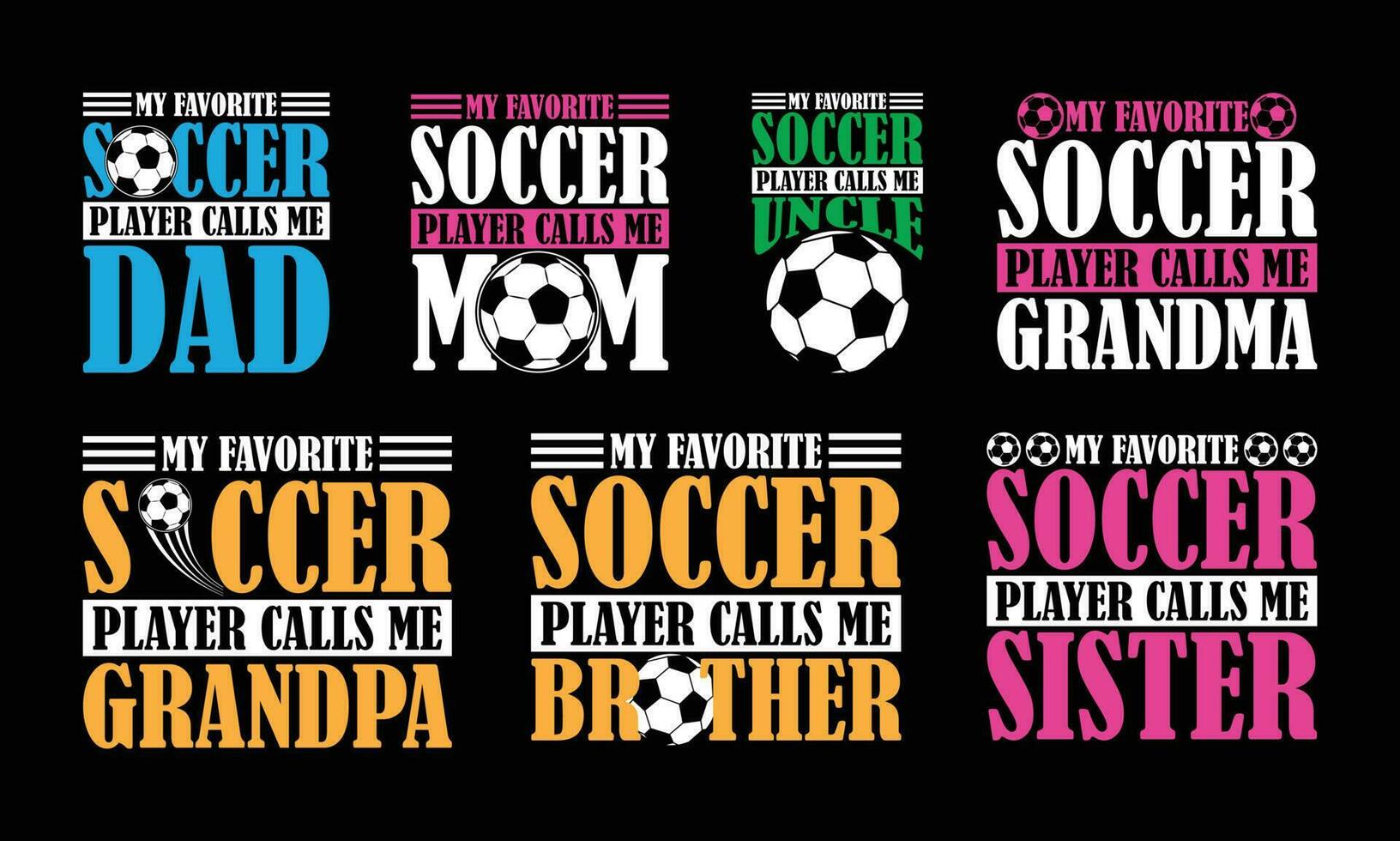 Soccer T shirt Design Bundle, vector Soccer T shirt  design, Football shirt, Soccer typography T shirt design Collection