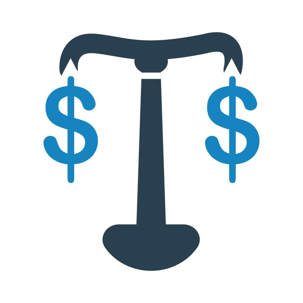 Business law and measurement icon vector