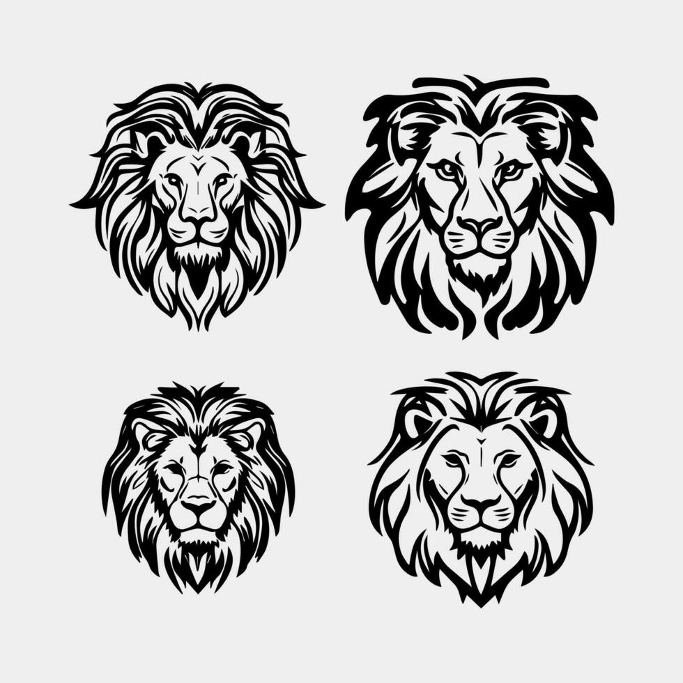 The head of a lion with a royal crown vector