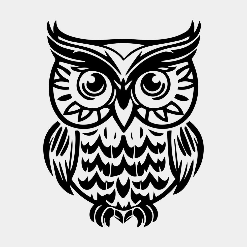 owl on white background vector