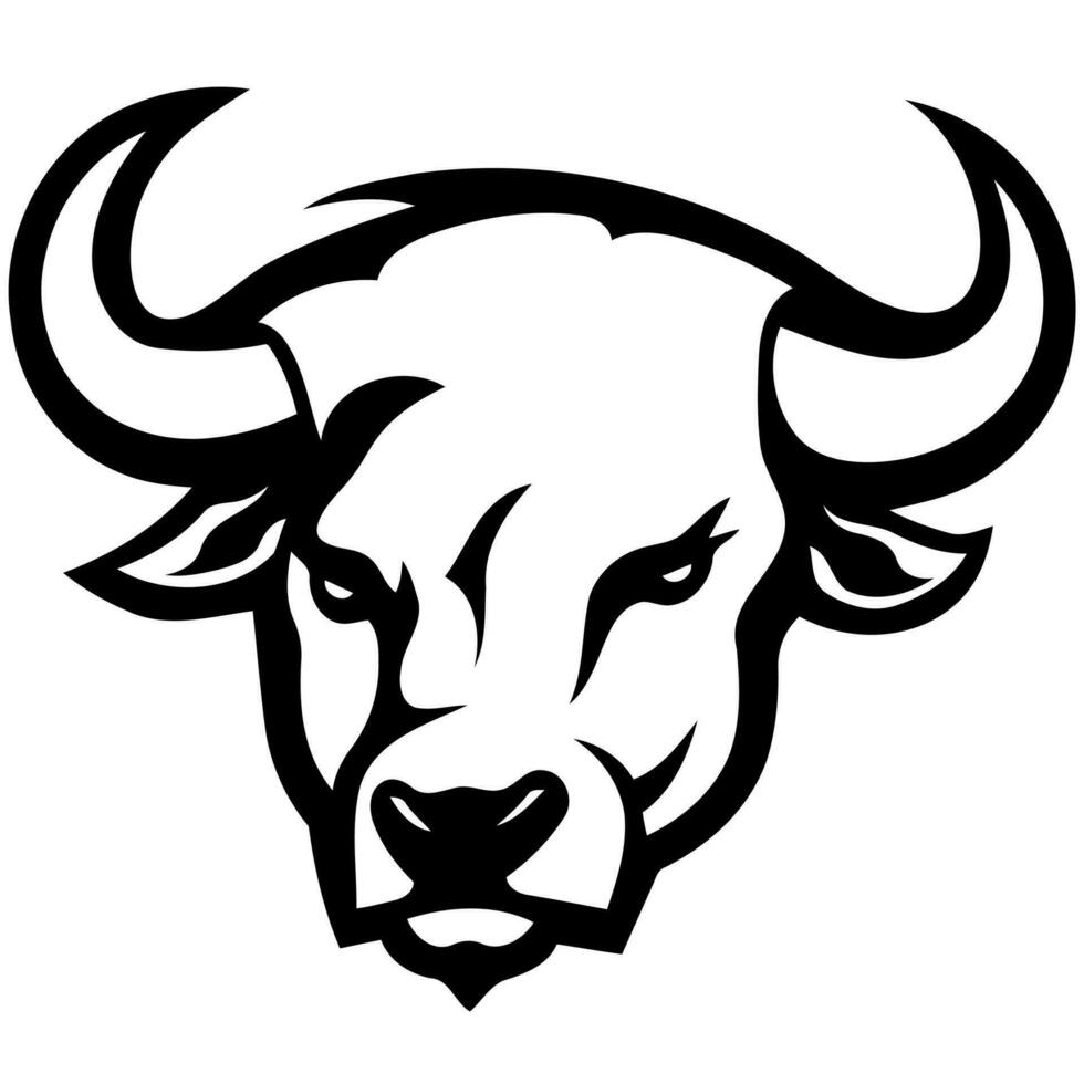 black and white cow head logo 23631018 Vector Art at Vecteezy