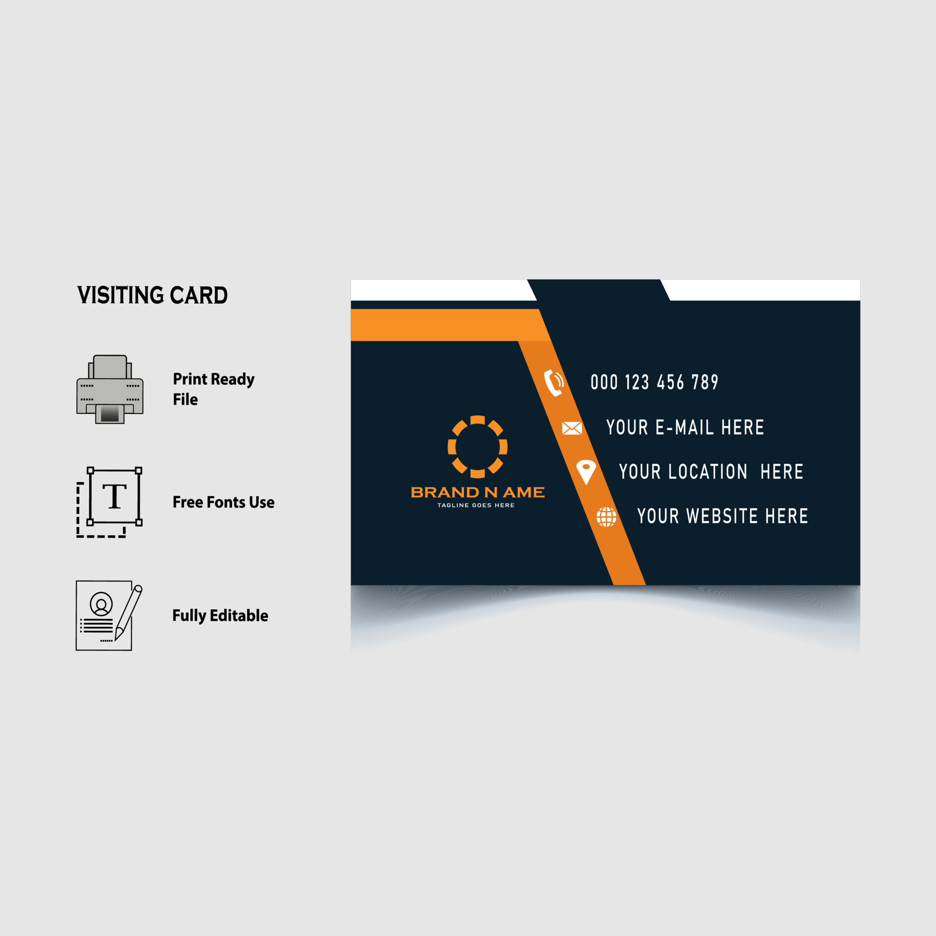 visiting card design 23632707 Vector Art at Vecteezy