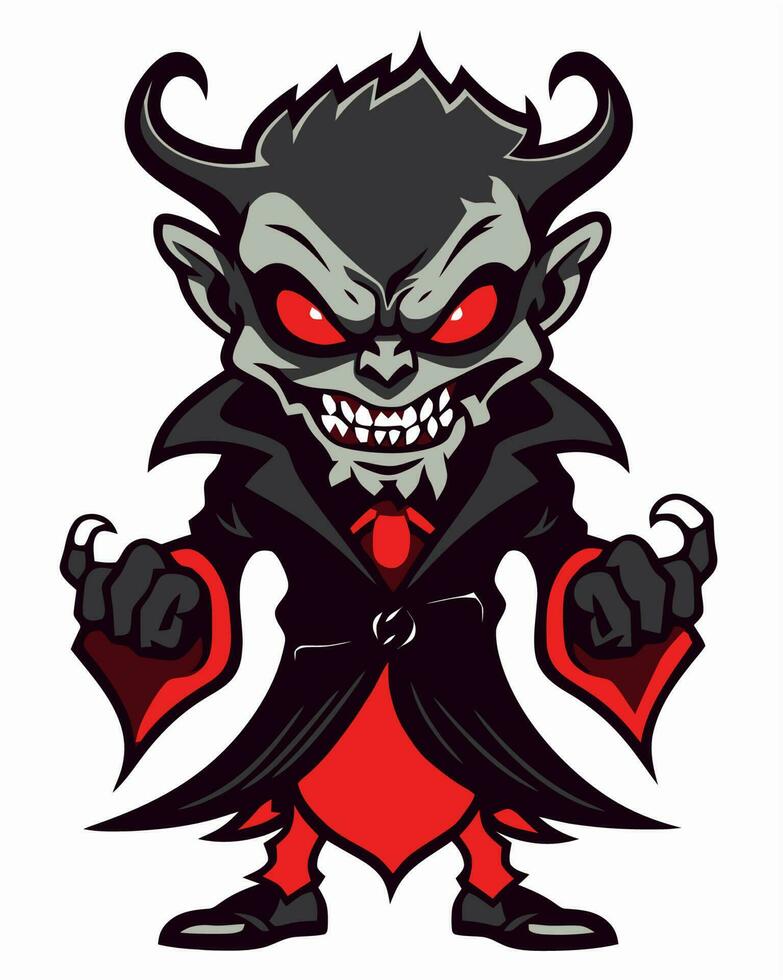 cloaked demon illustration vector