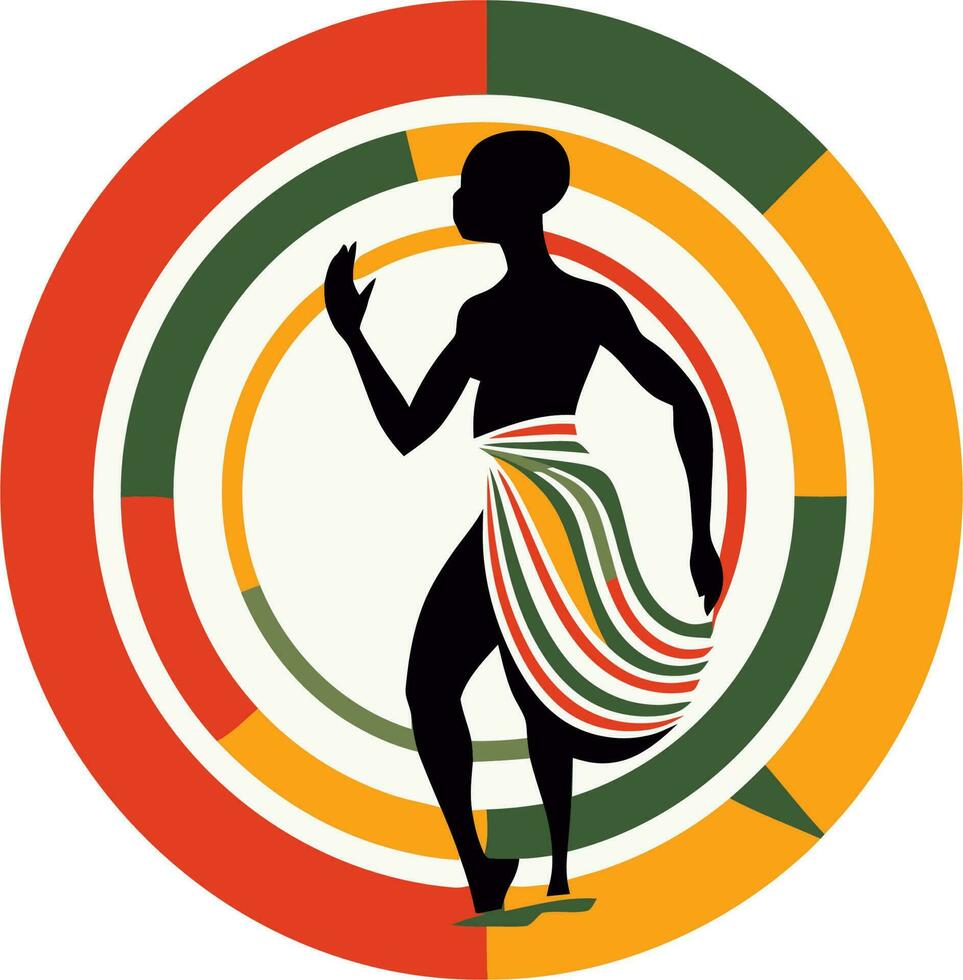 africano silueta logo vector