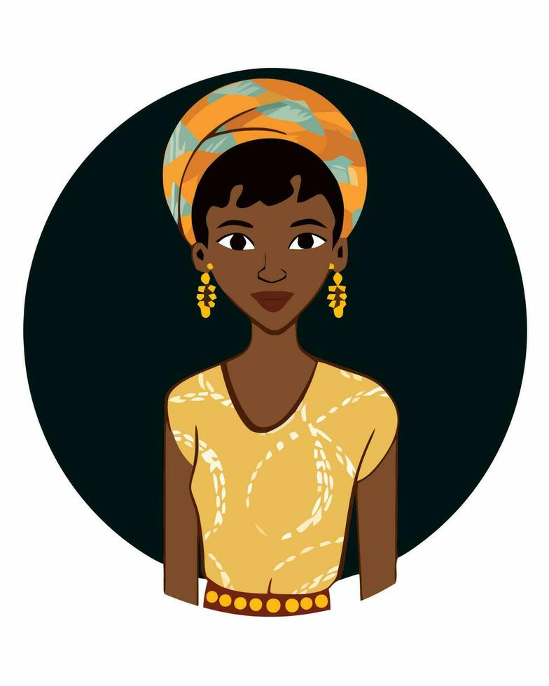 African girl smiling vector