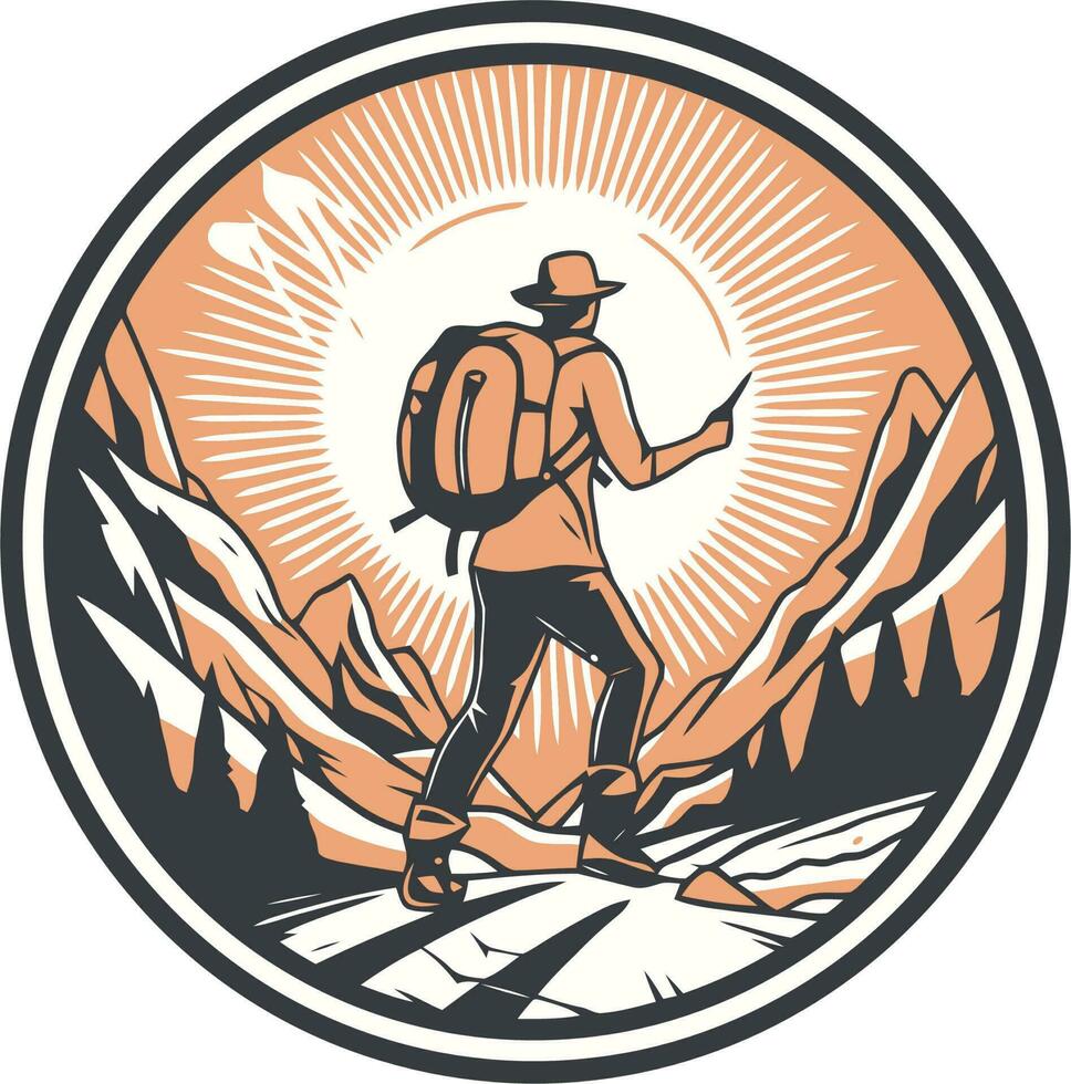 Man traveling logo vector