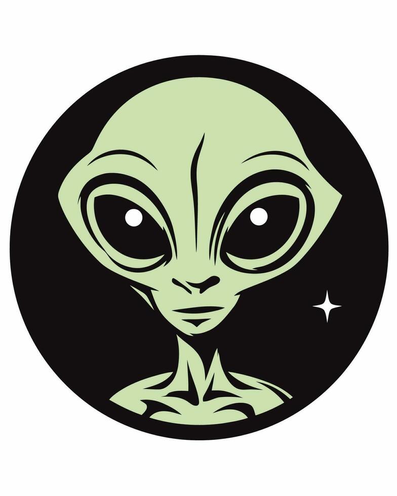 green alien logo vector