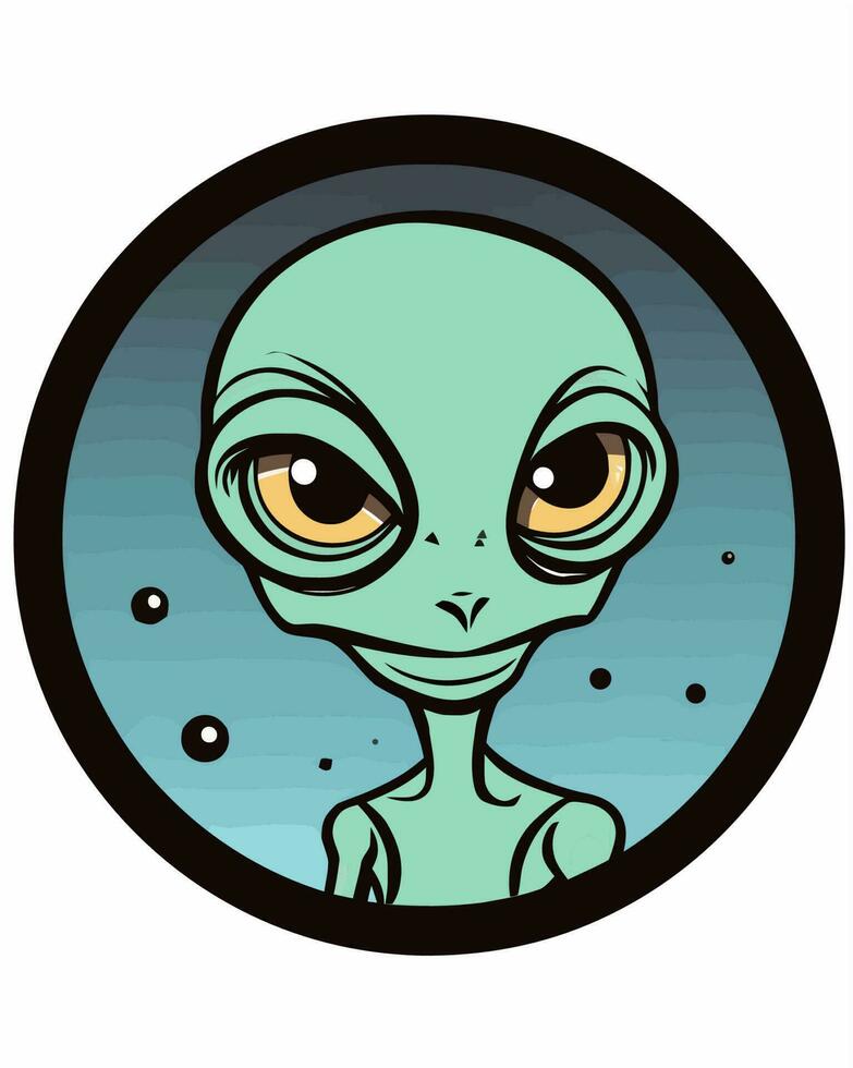 green alien logo vector