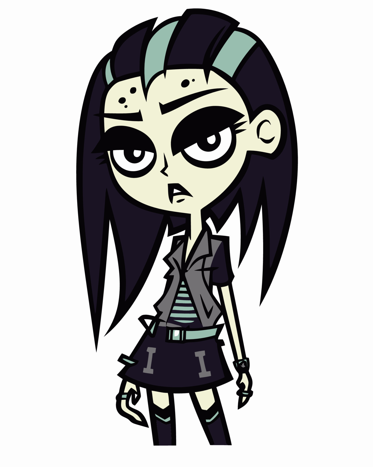 Gwen Total Drama Island Vinyl Stickers Goth Girl Icon 