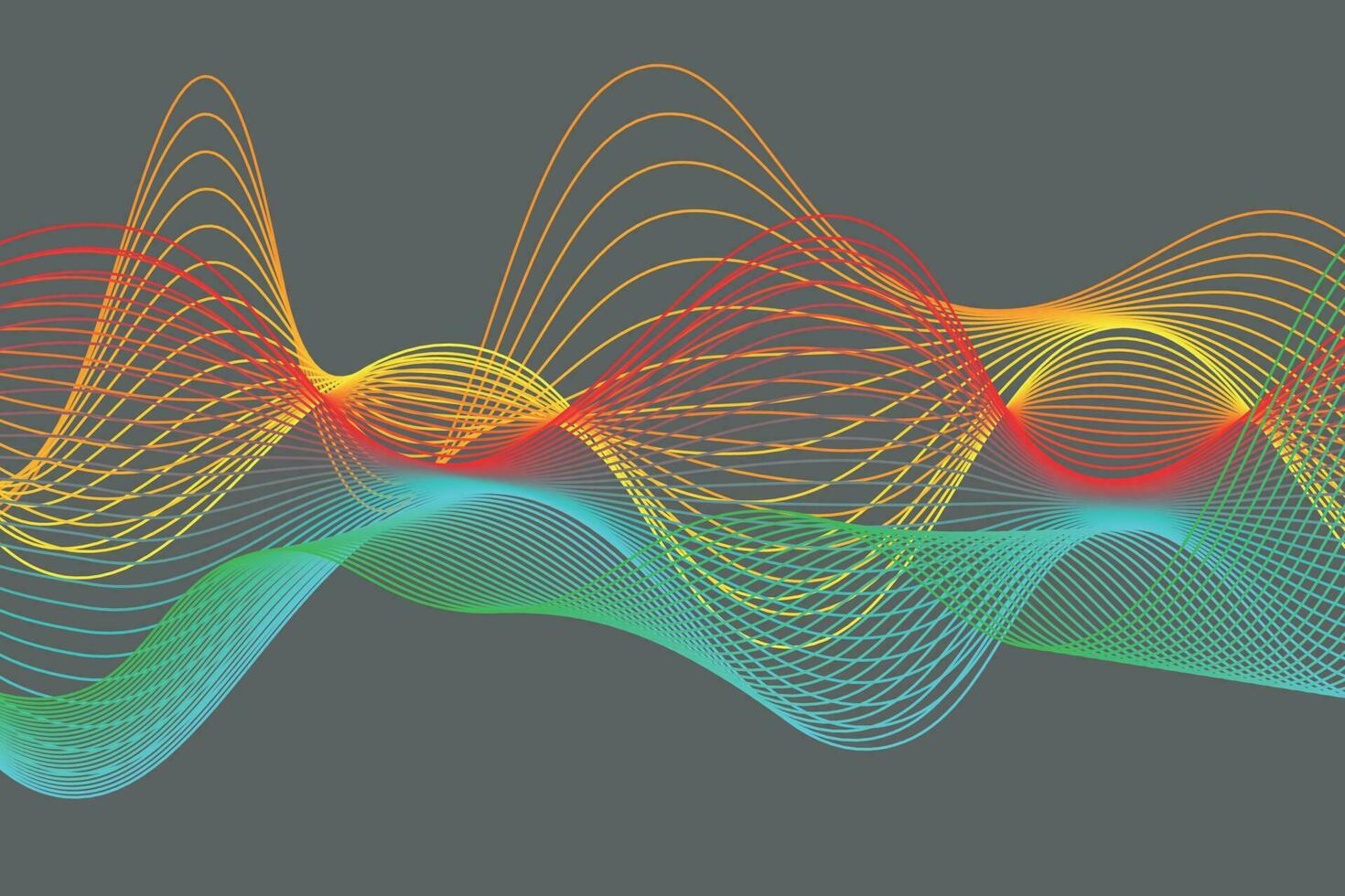 vistoso degradado ola línea. fluido resumen antecedentes. adecuado para aterrizaje página y computadora escritorio fondo de pantalla vector