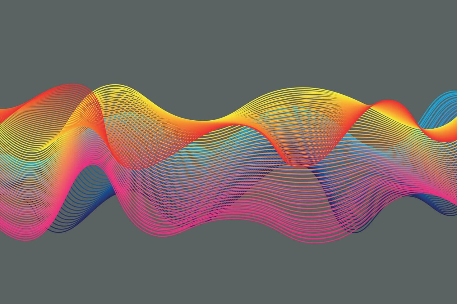 vistoso degradado ola línea. fluido resumen antecedentes. adecuado para aterrizaje página y computadora escritorio fondo de pantalla vector