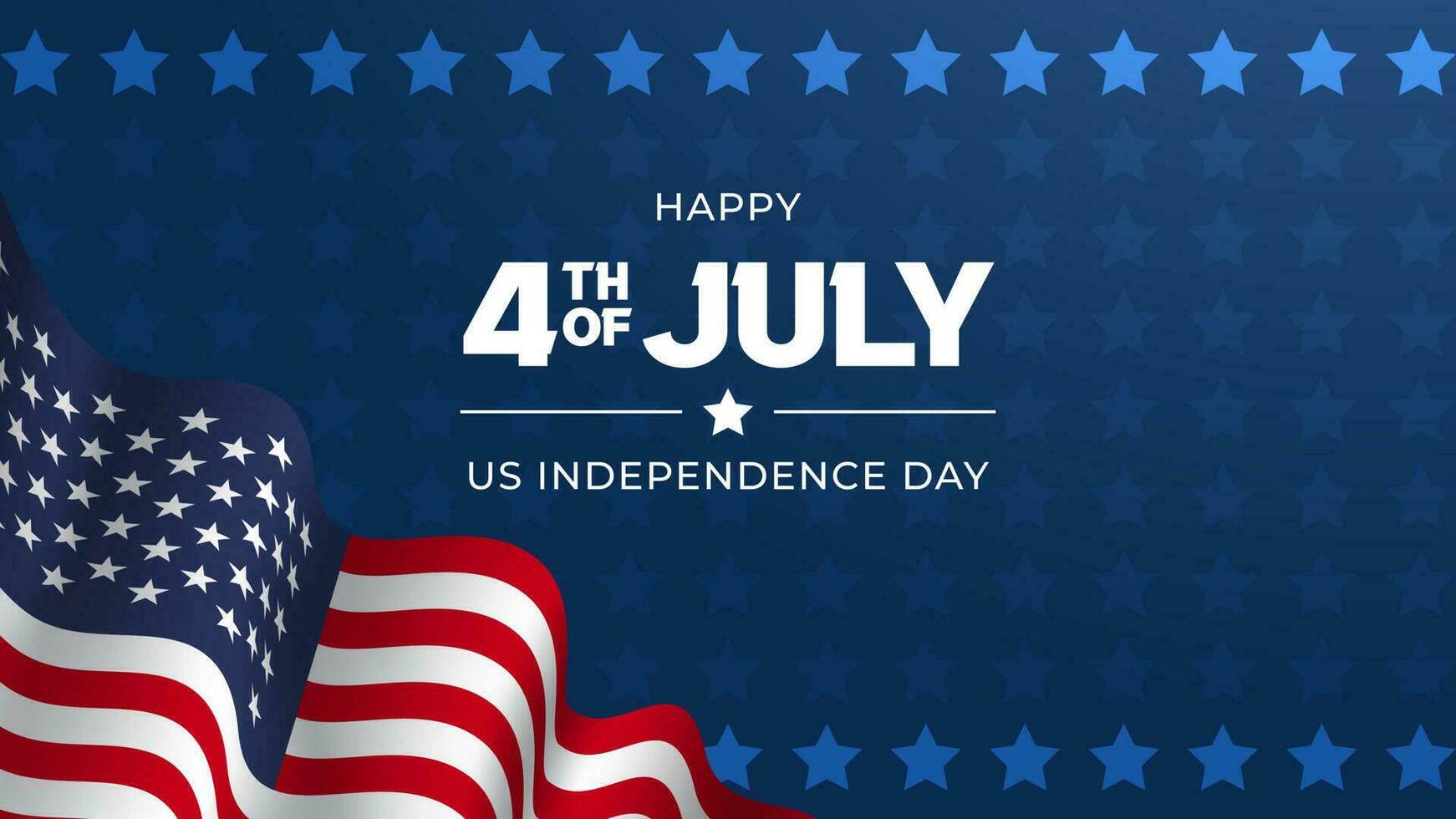 US Independence Day July 4th banner illustration on decorative background vector