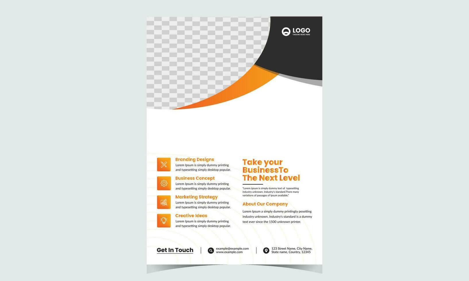 collection of modern design poster flyer brochure cover layout template with circle graphic elements and space for photo background vector