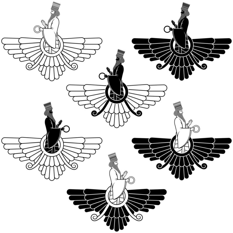 Zoroastrian Symbol Design vector